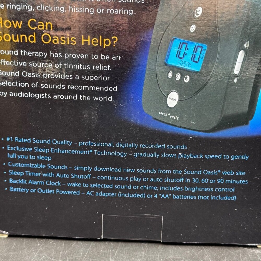 Sound Oasis S-680H Advanced Sleep Sound Therapy System With 15 Tinnitus Sounds - Picture 10 of 14